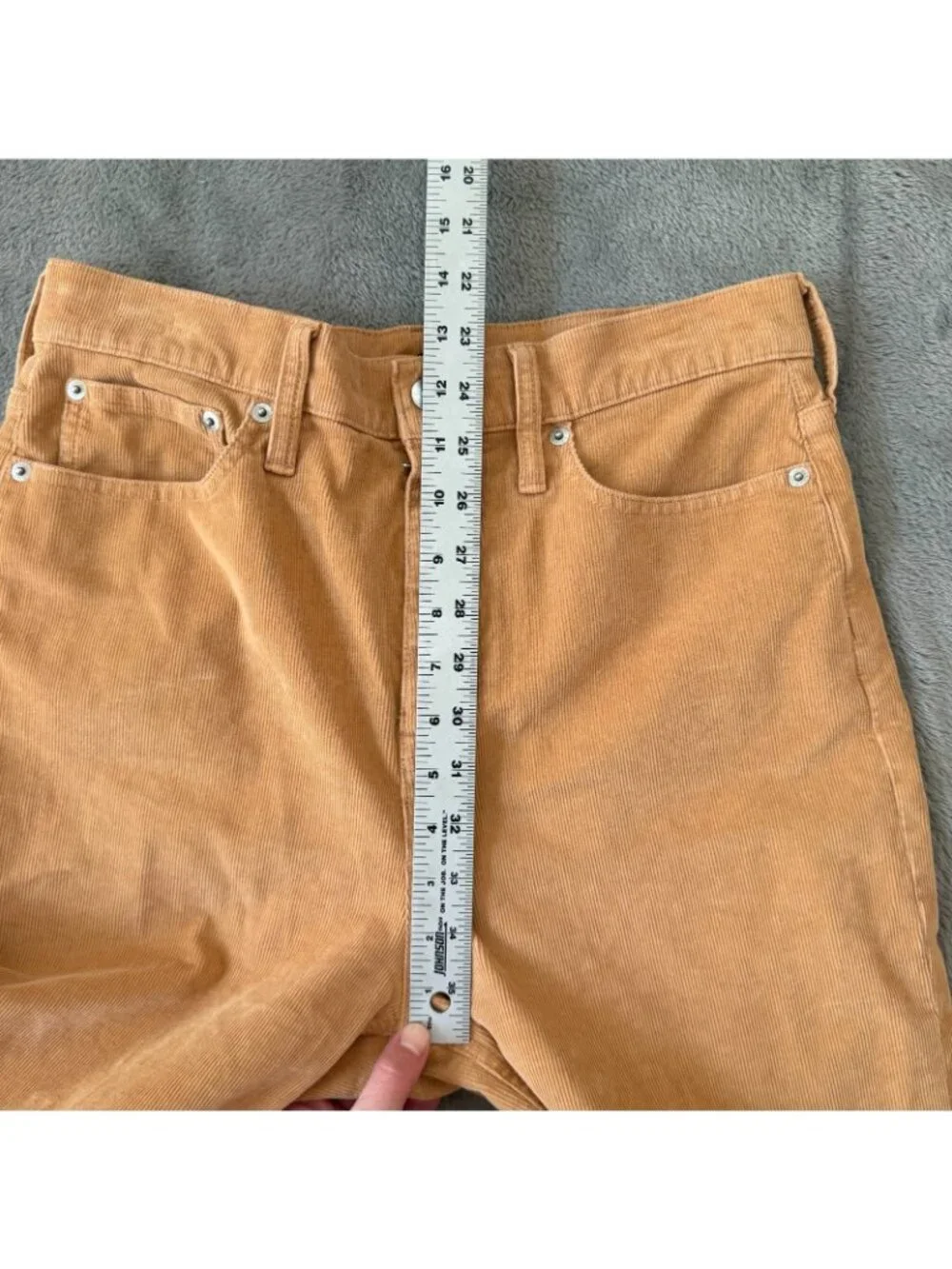 J Crew Tan Wide Leg Corduroy High Rise Pants Trousers Womens size 6 28